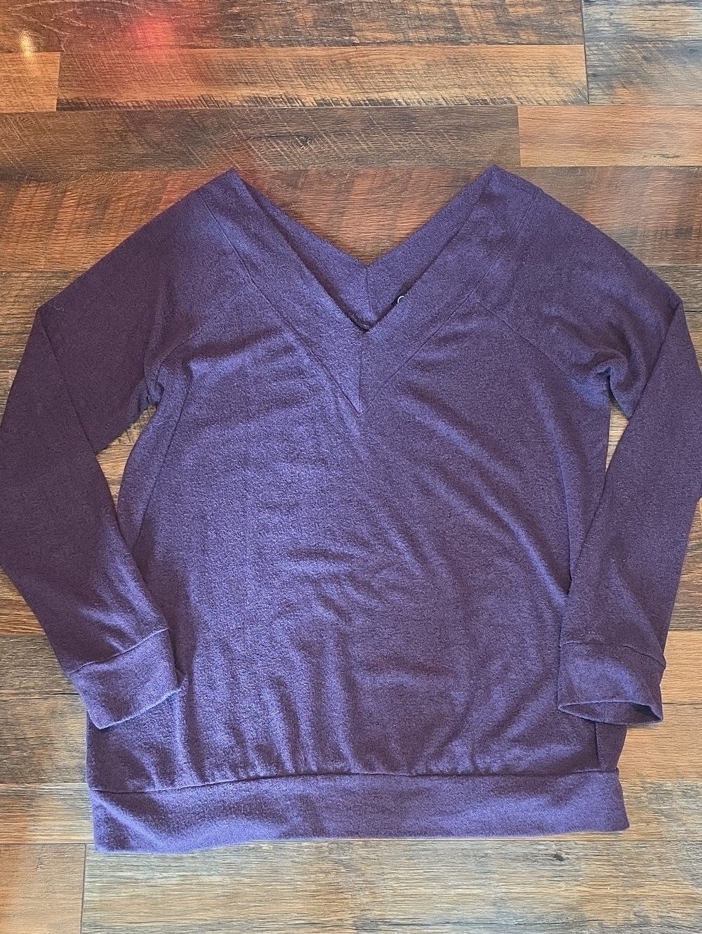 Women's V-Neck Purple Sweater